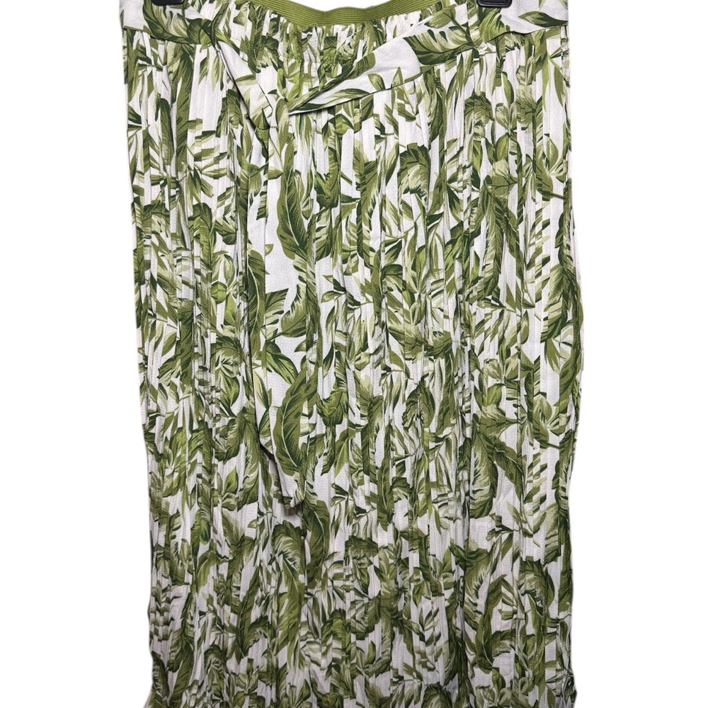 NWT Alice Blue Tropical Leaf Print Wide Leg Pants/Maxi Skirt - Size Extra Large
